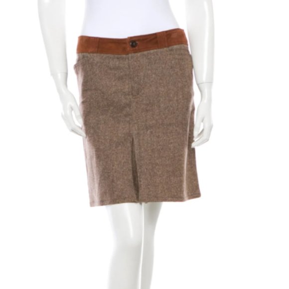 Dolce & Gabbana tweed suede skirt - Picture 1 of 4